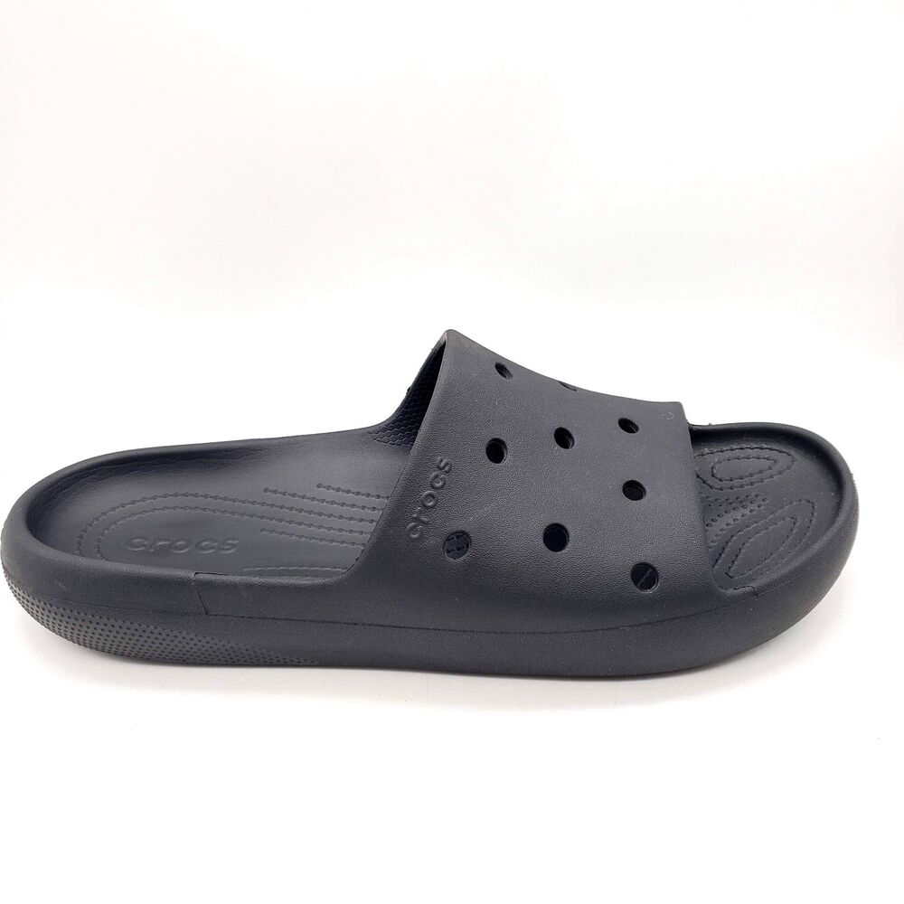 Crocs Saturday Slide V2 Men's Size 15 Black Sandals Slippers Rubber Water Shoes